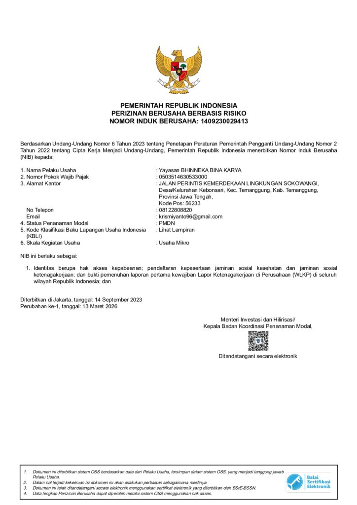 NIB BHINNEKA BINA KARYA_1 NIB BHINNEKA BINA KARYA_1