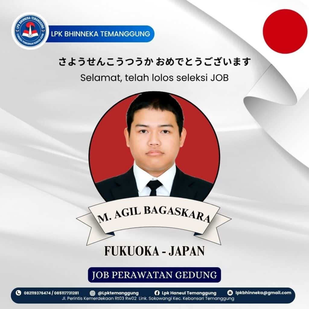 M Agil Bagas - Jepang